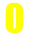 Yellow Wheelie Bin Number 0