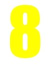 Yellow Wheelie Bin Number 8