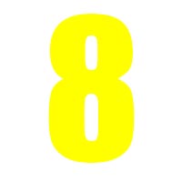 Yellow Wheelie Bin Number 8