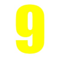 Yellow Wheelie Bin Number 9