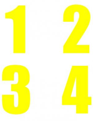 Yellow Numbers Kit