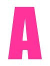 Pink Wheelie Bin Letter A