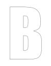 White Vinyl Self-Adhesive Letter B