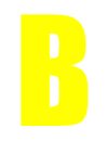 Yellow Wheelie Bin Letter B