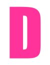 Pink Wheelie Bin Letter D