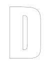 White Vinyl Self-Adhesive Letter D