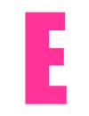 Pink Wheelie Bin Letter E