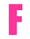 Pink Wheelie Bin Letter F