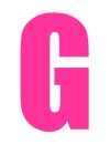 Pink Wheelie Bin Letter G