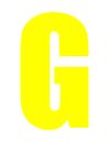 Yellow Wheelie Bin Letter G