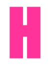Pink Wheelie Bin Letter H