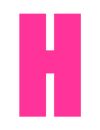 Pink Wheelie Bin Letter H