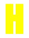 Yellow Wheelie Bin Letter H