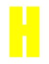 Yellow Wheelie Bin Letter H