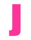 Pink Wheelie Bin Letter J