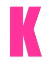 Pink Wheelie Bin Letter K