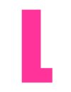 Pink Wheelie Bin Letter L