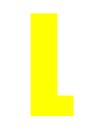Yellow Wheelie Bin Letter L