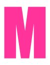 Pink Wheelie Bin Letter M