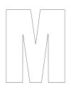 White Vinyl Self-Adhesive Letter M