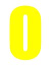 Yellow Wheelie Bin Letter O