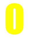 Yellow Wheelie Bin Letter O