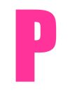 Pink Wheelie Bin Letter P