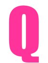 Pink Wheelie Bin Letter Q
