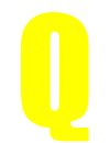 Yellow Wheelie Bin Letter Q