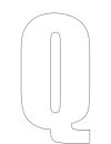 Reflective Wheelie Bin Letter Q