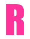 Pink Wheelie Bin Letter R