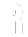 Reflective Wheelie Bin Letter R