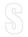 White Vinyl Self-Adhesive Letter S