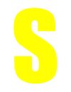 Yellow Wheelie Bin Letter S