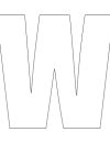 Reflective Wheelie Bin Letter W