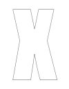 White Vinyl Self-Adhesive Letter X
