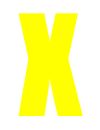 Yellow Wheelie Bin Letter X