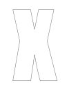 Reflective Wheelie Bin Letter X
