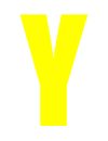 Yellow Wheelie Bin Letter Y