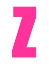 Pink Wheelie Bin Letter Z