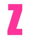 Pink Wheelie Bin Letter Z