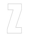 Reflective Wheelie Bin Letter Z