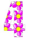 Pink Flower Bin Number