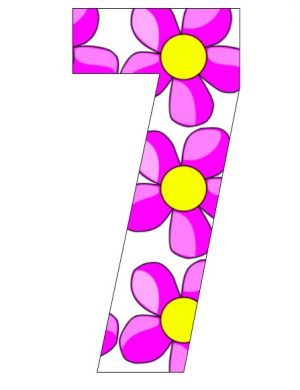 Pink Flower Bin Number