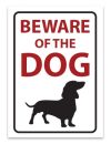 Beware of the dog dackel sticker