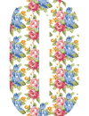 vintage floral bin number 0