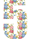 vintage floral bin number 5